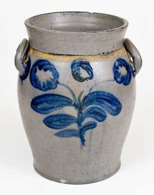 Rare 2 Gal. Loop Handled Baltimore, MD Stoneware Jar, circa 1820