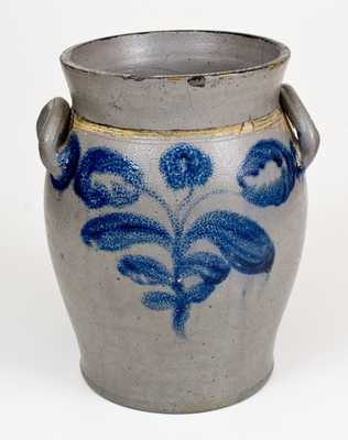 Rare 2 Gal. Loop Handled Baltimore, MD Stoneware Jar, circa 1820