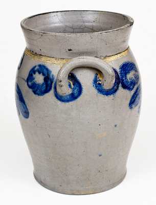 Rare 2 Gal. Loop Handled Baltimore, MD Stoneware Jar, circa 1820