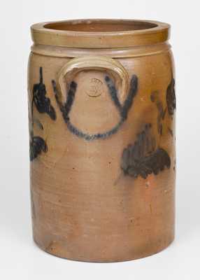 P. HERRMANN, Baltimore, MD Stoneware Jar with Floral Decoration