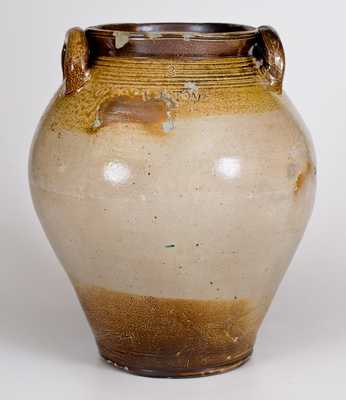 3 Gal. BOSTON Stoneware Jar with Iron-Oxide Decoration, early 19th century
