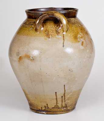 3 Gal. BOSTON Stoneware Jar with Iron-Oxide Decoration, early 19th century