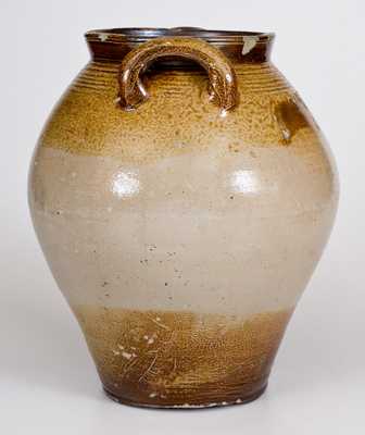 3 Gal. BOSTON Stoneware Jar with Iron-Oxide Decoration, early 19th century