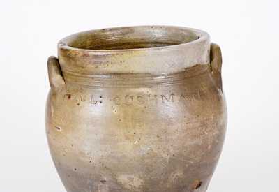 PAUL CUSHMAN, Albany, New York Stoneware Jar, circa 1809