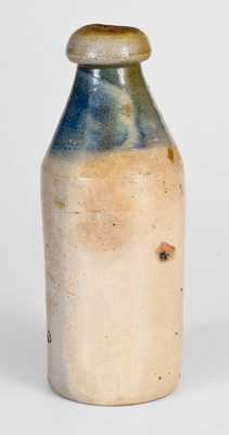 Stoneware Bottle w/ Cobalt Decoration Impressed J. A. KEELER & CO.