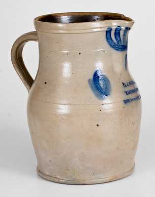 A. J. BUTTLER / NEW BRUNSWICK, NJ Stoneware Pitcher w/ Floral Decoration