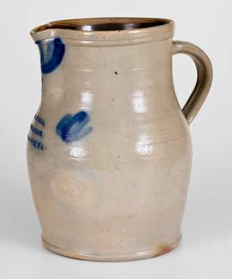 A. J. BUTTLER / NEW BRUNSWICK, NJ Stoneware Pitcher w/ Floral Decoration