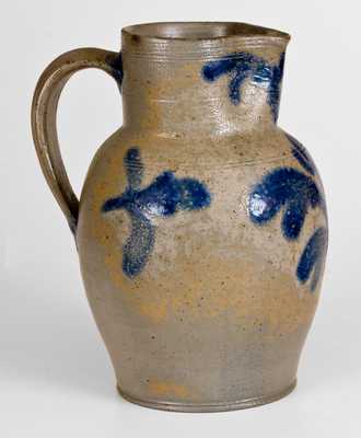 Baltimore Stoneware Pitcher with Floral Decoration, circa 1825