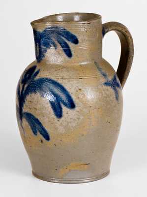 Baltimore Stoneware Pitcher with Floral Decoration, circa 1825