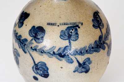 HENRY HERSHBERGER (Mogadore, Ohio) Stoneware Jug w/ Profuse Decoration
