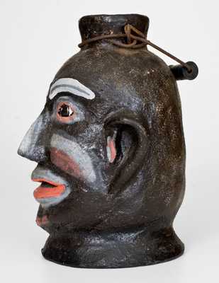 Rare Painted Face Jug, North Wilkesboro, NC, origin, circa 1925