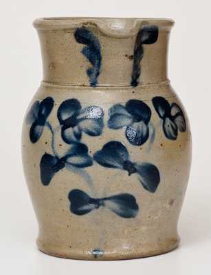 Half-Gallon Stoneware Pitcher with Floral Decoration, Baltimore, circa 1870