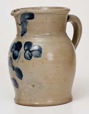 Half-Gallon Stoneware Pitcher with Floral Decoration, Baltimore, circa 1870