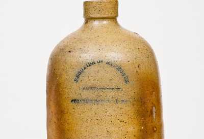 Very Unusual PEROXIDE OF HYDROGEN (NYC) Large-Sized Stoneware Bottle