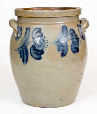 4 Gal. JOHN BELL / WAYNESBORO Stoneware Jar with Floral Decoration