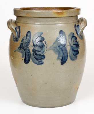 4 Gal. JOHN BELL / WAYNESBORO Stoneware Jar with Floral Decoration