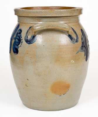 4 Gal. JOHN BELL / WAYNESBORO Stoneware Jar with Floral Decoration