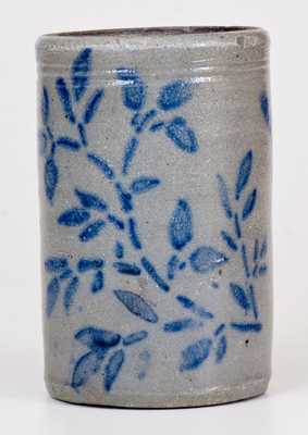 Small-Sized Western PA Stoneware Canning Jar with Stenciled Foliate Decoration