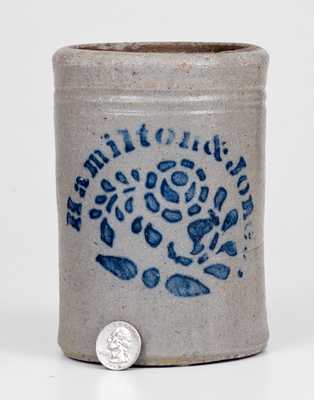 Small-Sized Hamilton & Jones Stoneware Canning Jar with Rose Decoration
