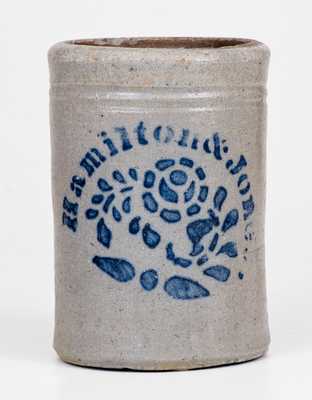 Small-Sized Hamilton & Jones Stoneware Canning Jar with Rose Decoration
