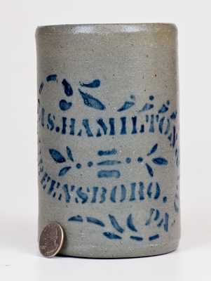 Small-Sized JAS. HAMILTON & CO. / GREENSBORO, PA Stoneware Canning Jar