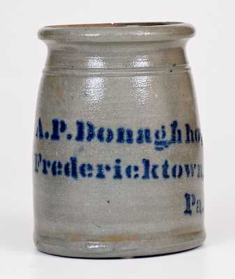 A. P. Donaghho / Fredericktown, PA Stoneware Canning Jar