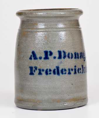 A. P. Donaghho / Fredericktown, PA Stoneware Canning Jar