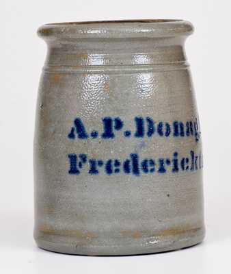 A. P. Donaghho / Fredericktown, PA Stoneware Canning Jar