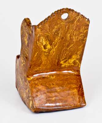 English Redware Rocking Chair Inscribed 