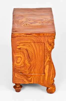 Redware Dresser Bank, probably English, with Note Attributing to William Clark