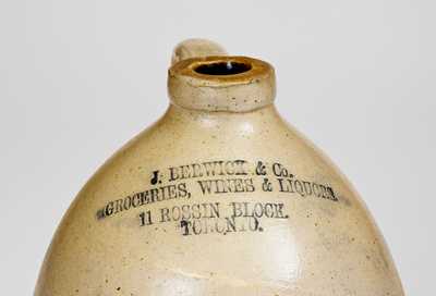 Stoneware Jug with Toronto, Canada Advertising