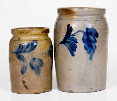 Lot of Two: 1/4 and 1/2 Gal. Stoneware Jars, Southeastern PA origin