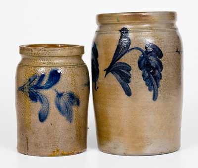Lot of Two: 1/4 and 1/2 Gal. Stoneware Jars, Southeastern PA origin