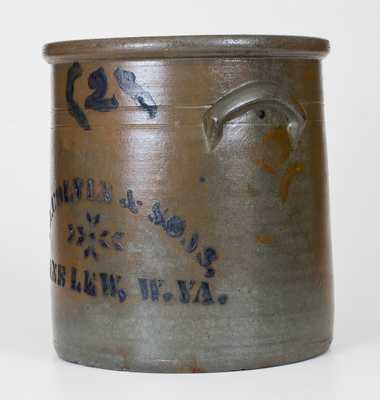 Rare 2 Gal. S. A. COLVIN & SONS / JANE LEW, W.VA Stoneware Jar