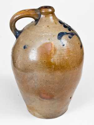 Important John Remmey II, Manhattan, NY, circa 1785 Stoneware Jug, Inscribed 