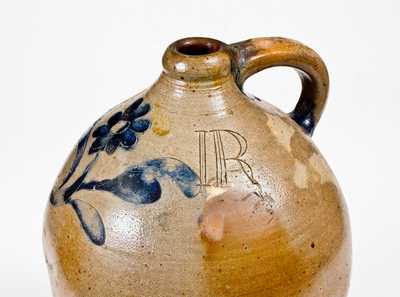 Important John Remmey II, Manhattan, NY, circa 1785 Stoneware Jug, Inscribed 