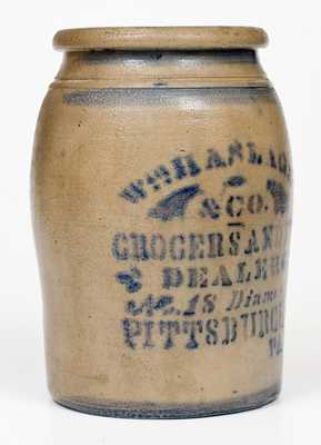 WM. HASLAGE / GROCERS AND TEA DEALERS / PITTSBURGH Advertising Jar