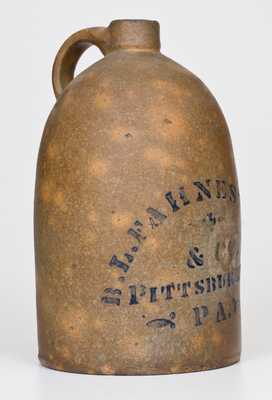 1/2 Gal. Western PA Stoneware Jug with Pittsburgh Advertising