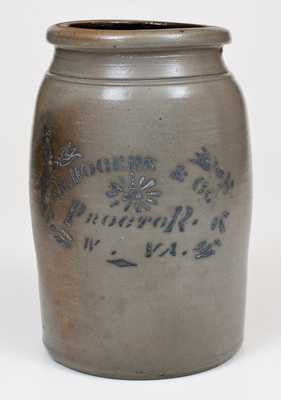 Stoneware Jar with PROCTOR, W. VA Stenciled Advertising