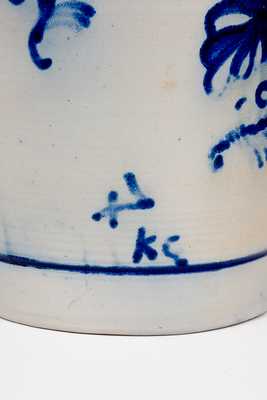 7 Liter Westerwald, Germany Stoneware Jar w/ Elaborate Floral Decoration