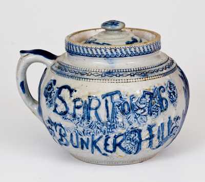 SPIRIT OF 76 / BUNKER HILL Whites Utica Molded Stoneware Bean Pot