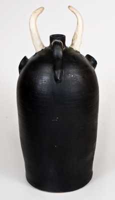 Monumental BROWN POTTERY / ARDEN, NC Stoneware Painted Devil Face Jug