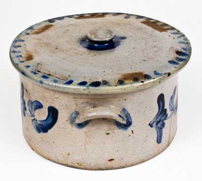 P. HERRMANN, Baltimore Stoneware Cake Crock with Lid