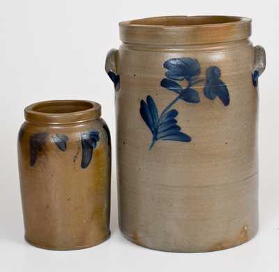 Lot of Two: Stoneware Jars att. R. J. Grier, Chester County, PA