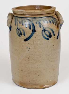 3 Gal. Stoneware Jar with Floral Decoration, Baltimore, circa 1840