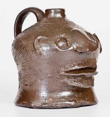 Rare and Fine Stoneware Face Jug att. Charles P. Ferguson, Barrow County, Georgia