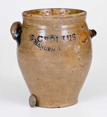 C. CROLIUS / MANUFACTURER (Manhattan, NY) Stoneware Jar