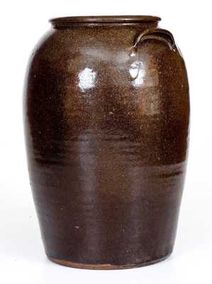 2 Gal. Catawba Valley, NC Alkaline-Glazed Southern Stoneware Jar