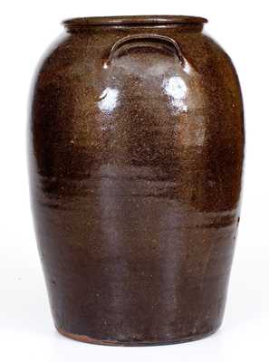 2 Gal. Catawba Valley, NC Alkaline-Glazed Southern Stoneware Jar