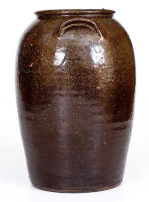 2 Gal. Catawba Valley, NC Alkaline-Glazed Southern Stoneware Jar